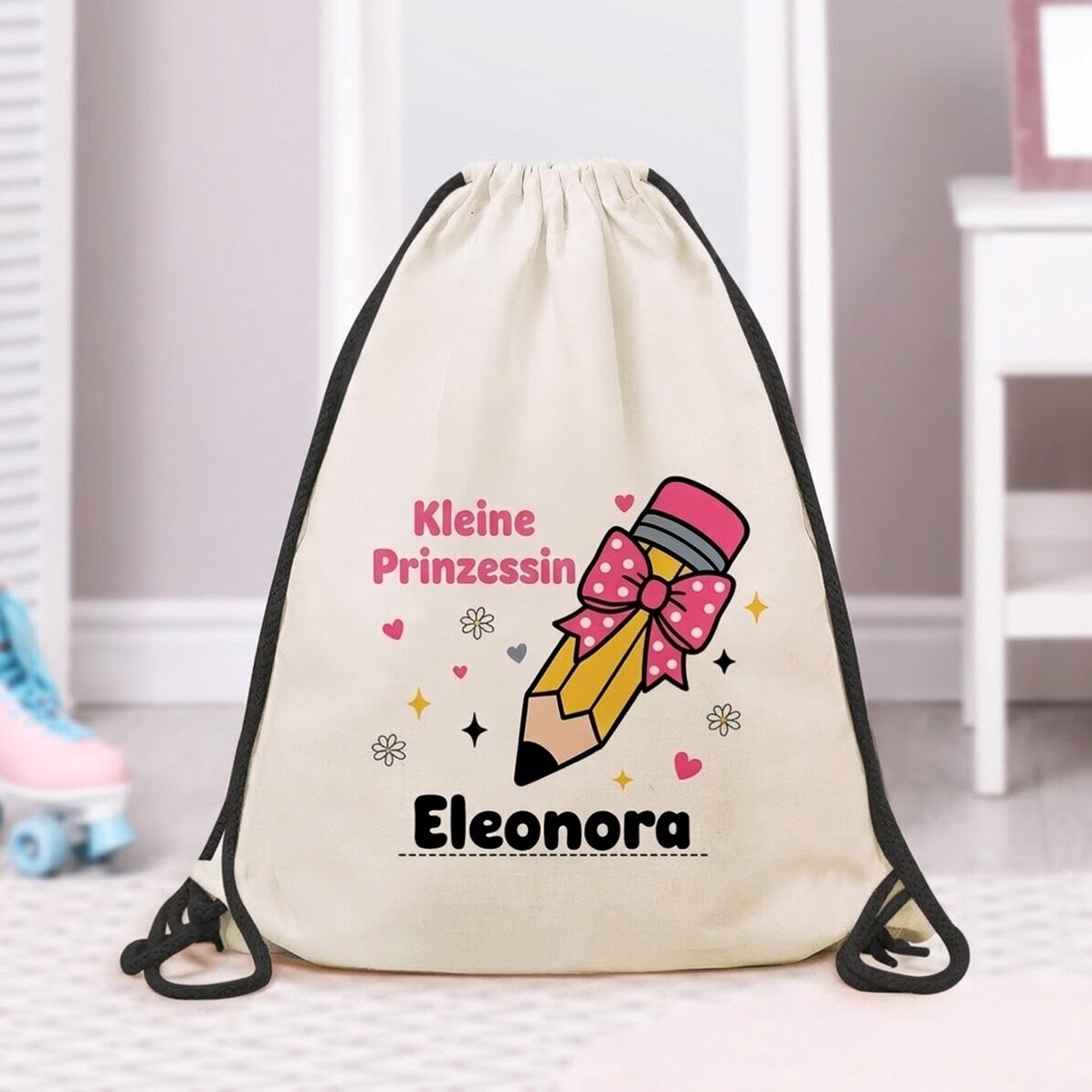 Personalisierter Rucksack mit Aufdruck – Bleistift
