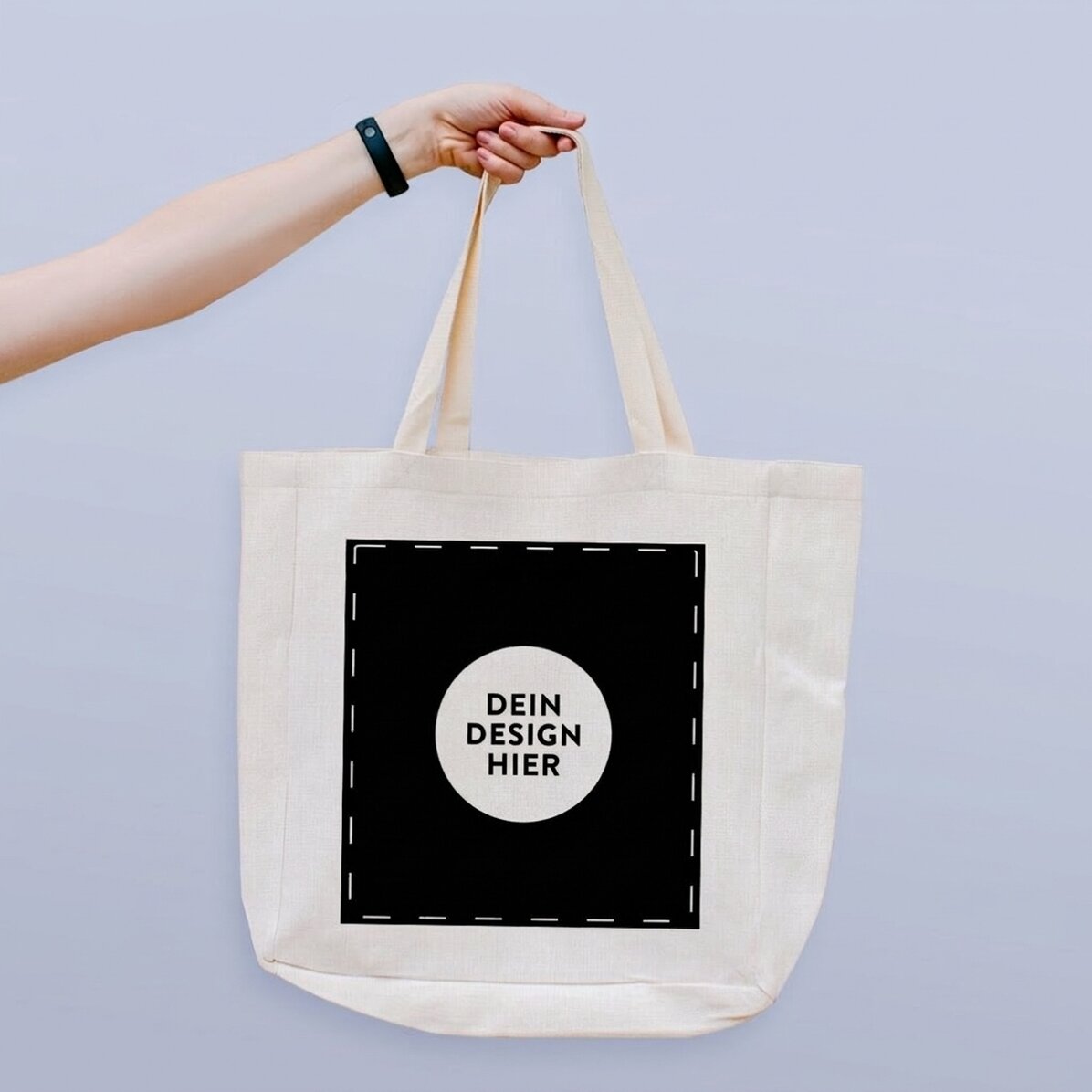 Personalisierte Strandtasche mit deinem Motiv – Porträt