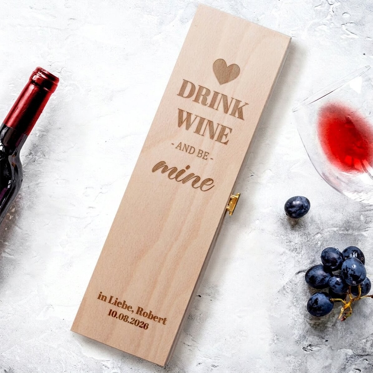 Personalisierte Weinkiste – Drink wine