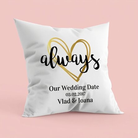 Personalisiertes Kissen für Paare – always