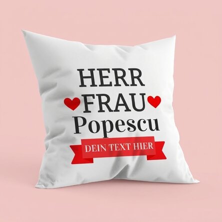 Personalisiertes Kissen für Paare – Mr and Mrs