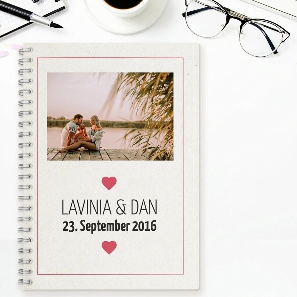 Personalisiertes Notizbuch – Love Story