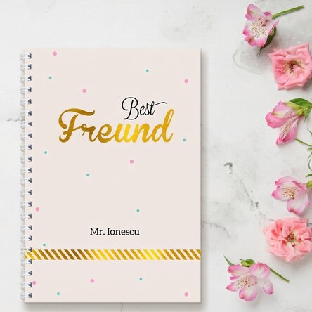 Personalisiertes Notizbuch – Best Friend, Gold