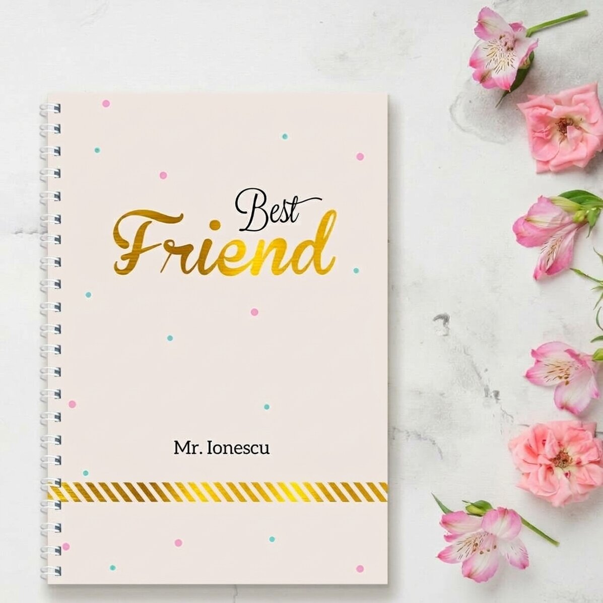 Personalisiertes Notizbuch – Best Friend, Gold
