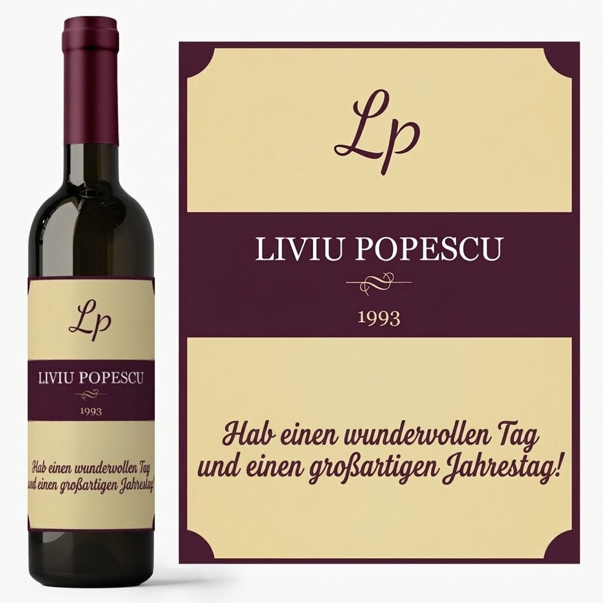 Personalisierter Wein – Vintage Birthday