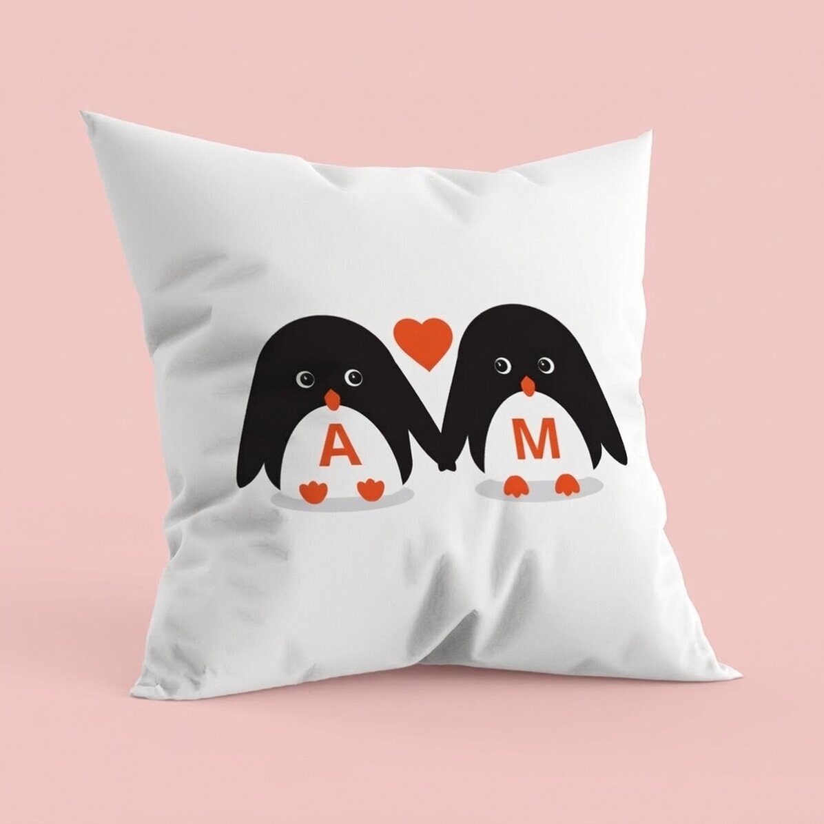 Personalisiertes Kissen – Pinguine