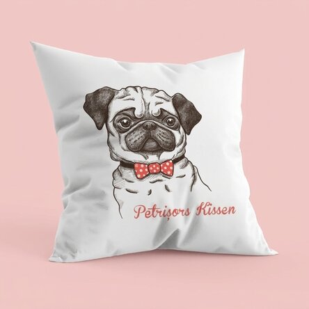 Personalisiertes Kissen – Mops