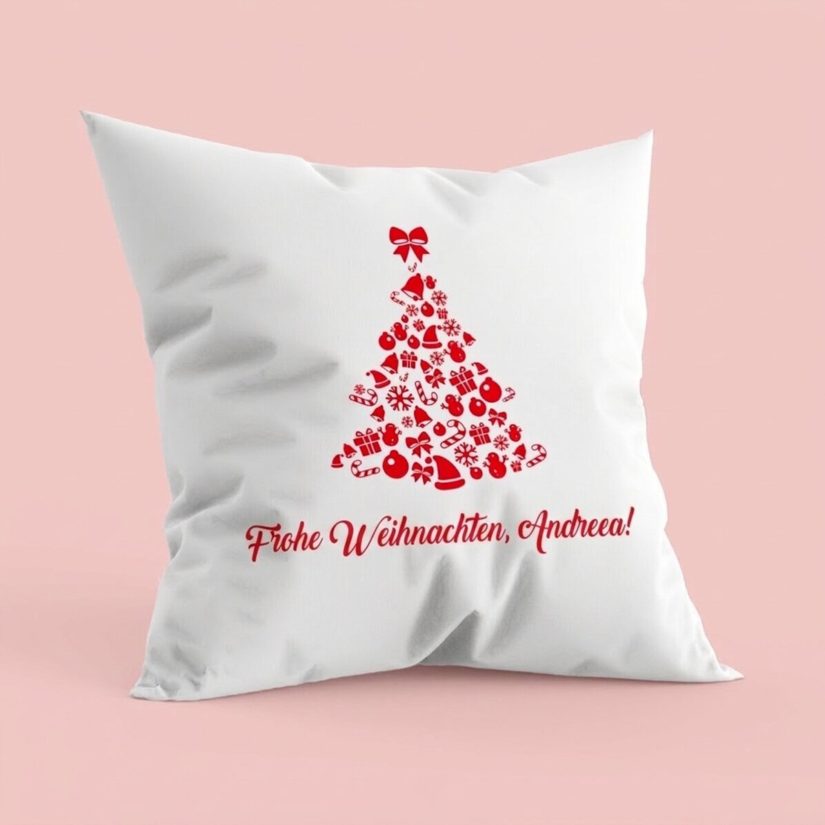 Personalisiertes Kissen – Frohe Weihnachten!