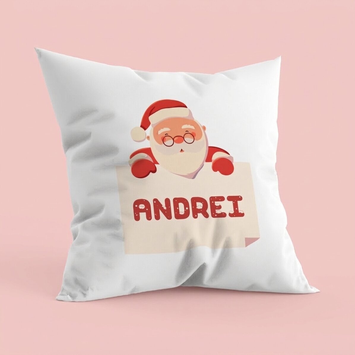 Personalisiertes Kissen – Name für den Weihnachtsmann