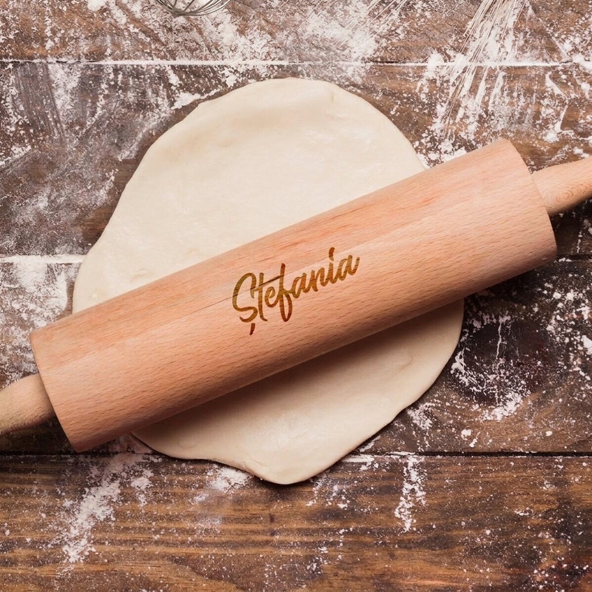 Individuell mit deinem Namen gestalteter Holz-Drehstift