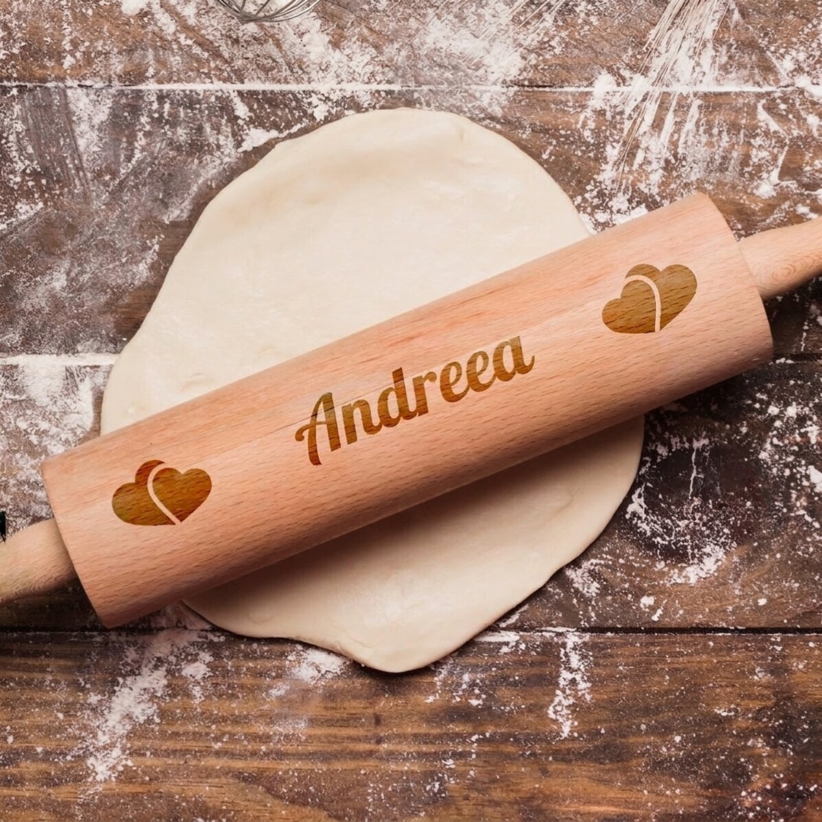 Individuell gestalteter Holzlöffel mit dem Kosenamen