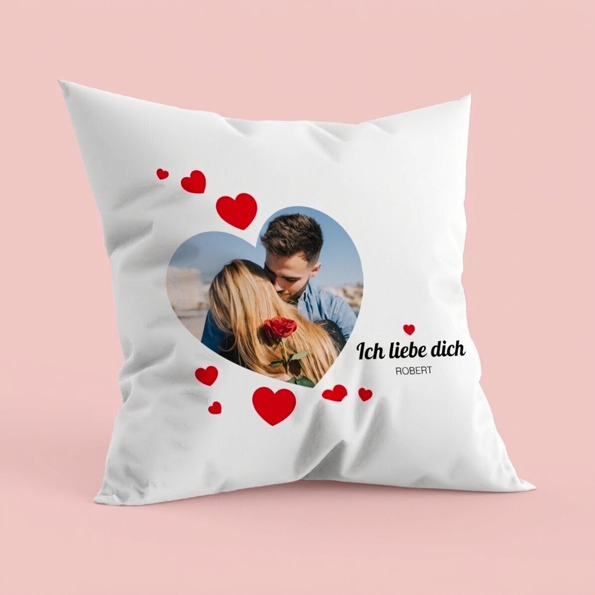 Personalisiertes Kissen mit einem Foto – P.S. I love you