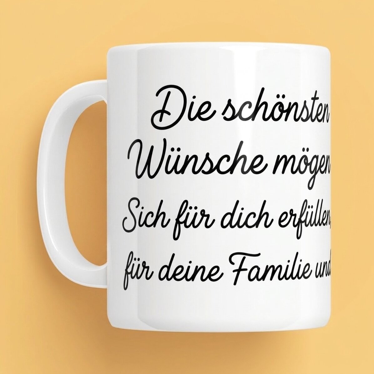 Personalisierte Tasse mit Text
