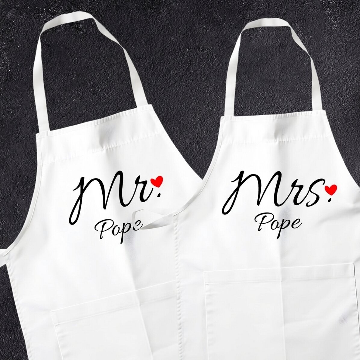 Individuell gestaltete Sets für Paare – Mr & Mrs