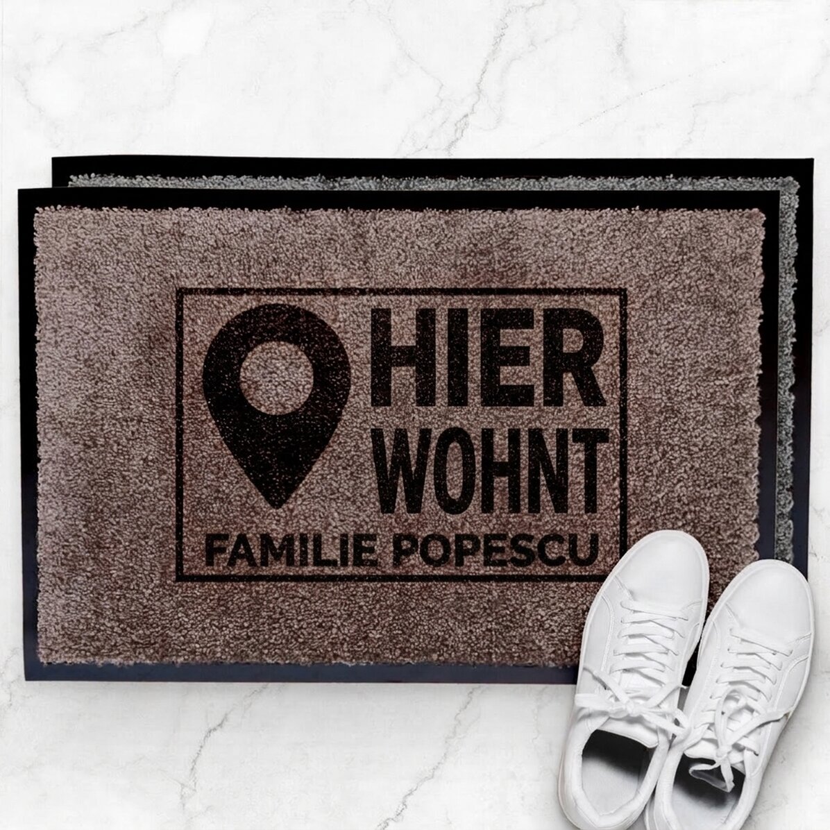 Individuell gestaltete Eingangsmatte für den Innenbereich – Hier steht...