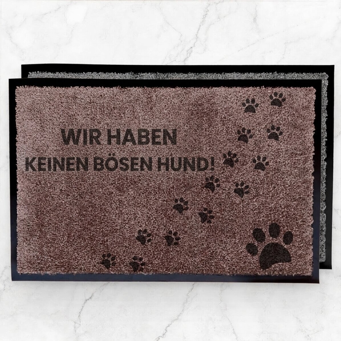 Individuell gestaltete Fußmatte für den Innenbereich – Böses Hundemotiv