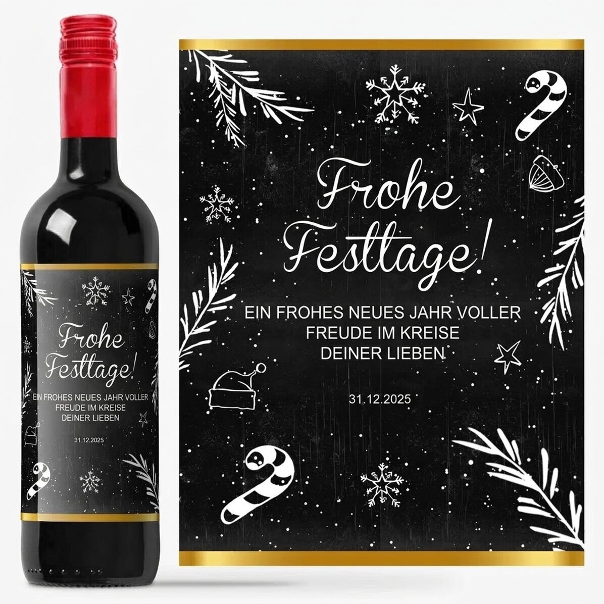 Personalisierter Wein – Christmas Time