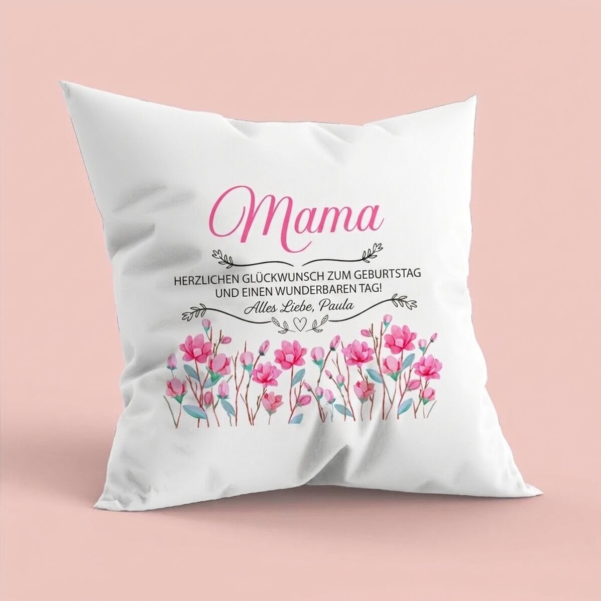 Personalisiertes Kissen mit Aufdruck – Mama