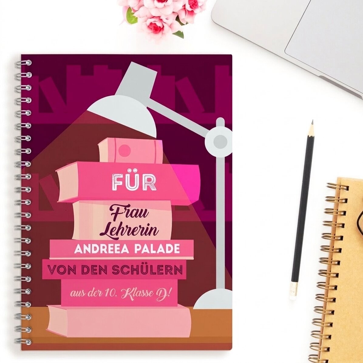 Personalisiertes Notizbuch mit 5 Texten