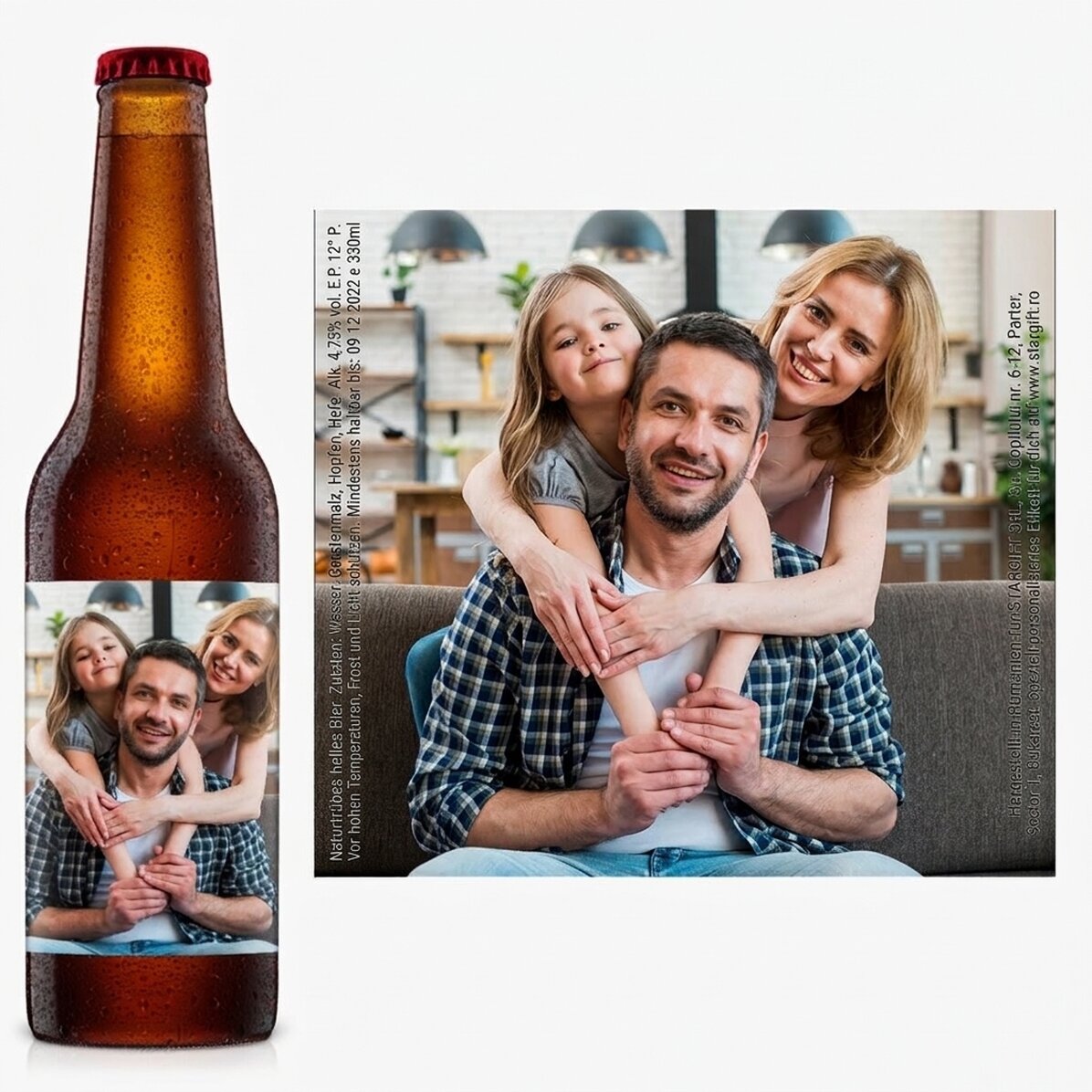 Individuell gestaltetes Bier mit Foto