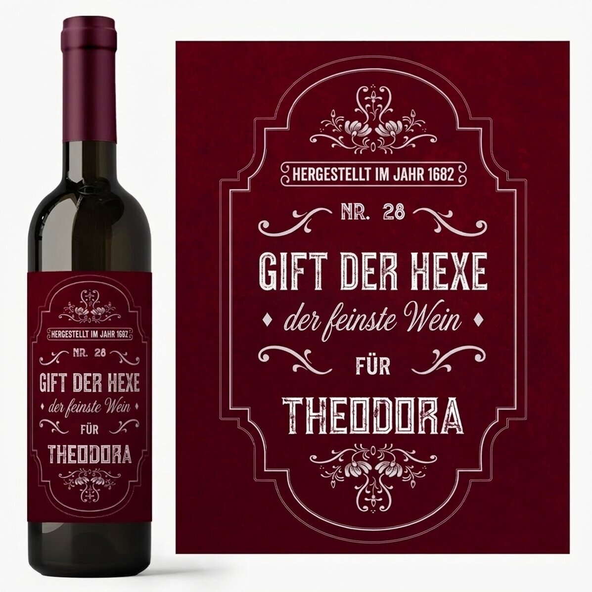 Wein mit individueller Beschriftung – Das Gift der Hexe