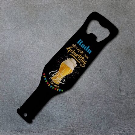 Personalisierter Bieröffner – Happy Birthday