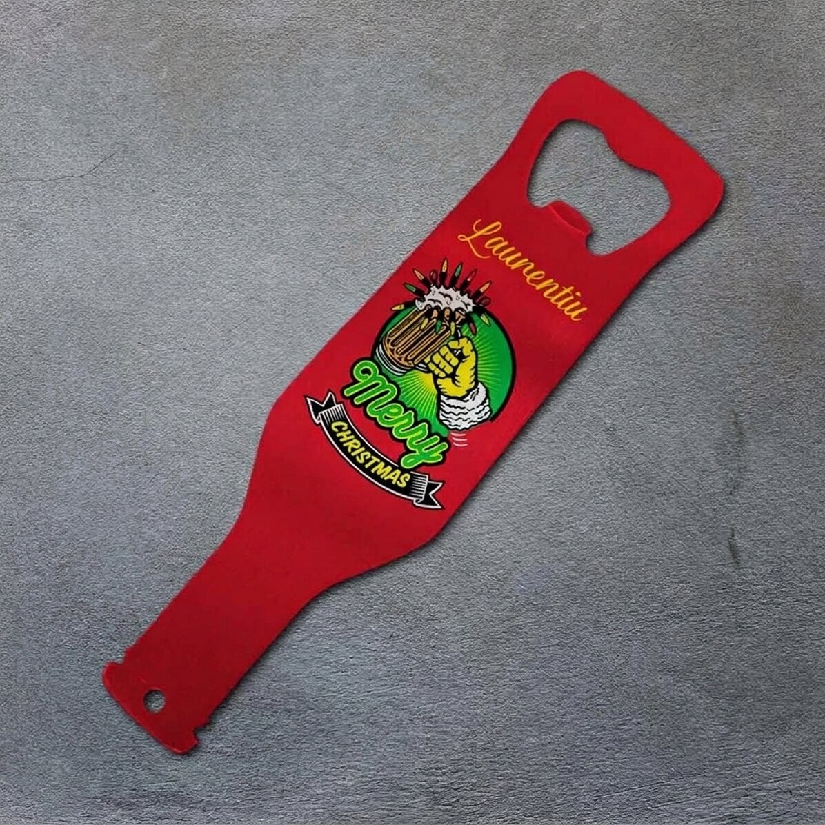 Personalisierter Bieröffner – Merry Christmas
