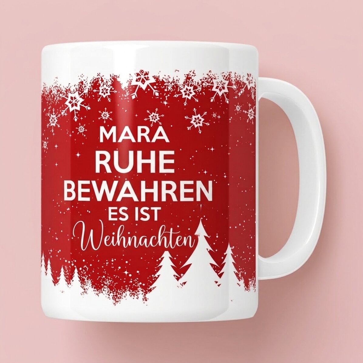 Personalisierte Tasse mit Aufdruck – Keep calm for Christmas