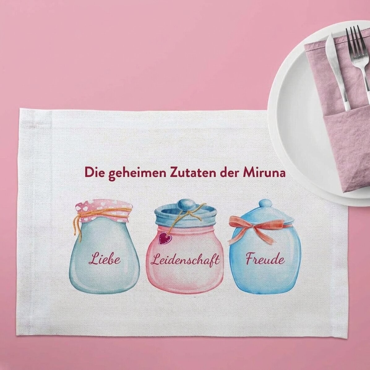 Individuell gestalteter Tellerhalter – Jars with love