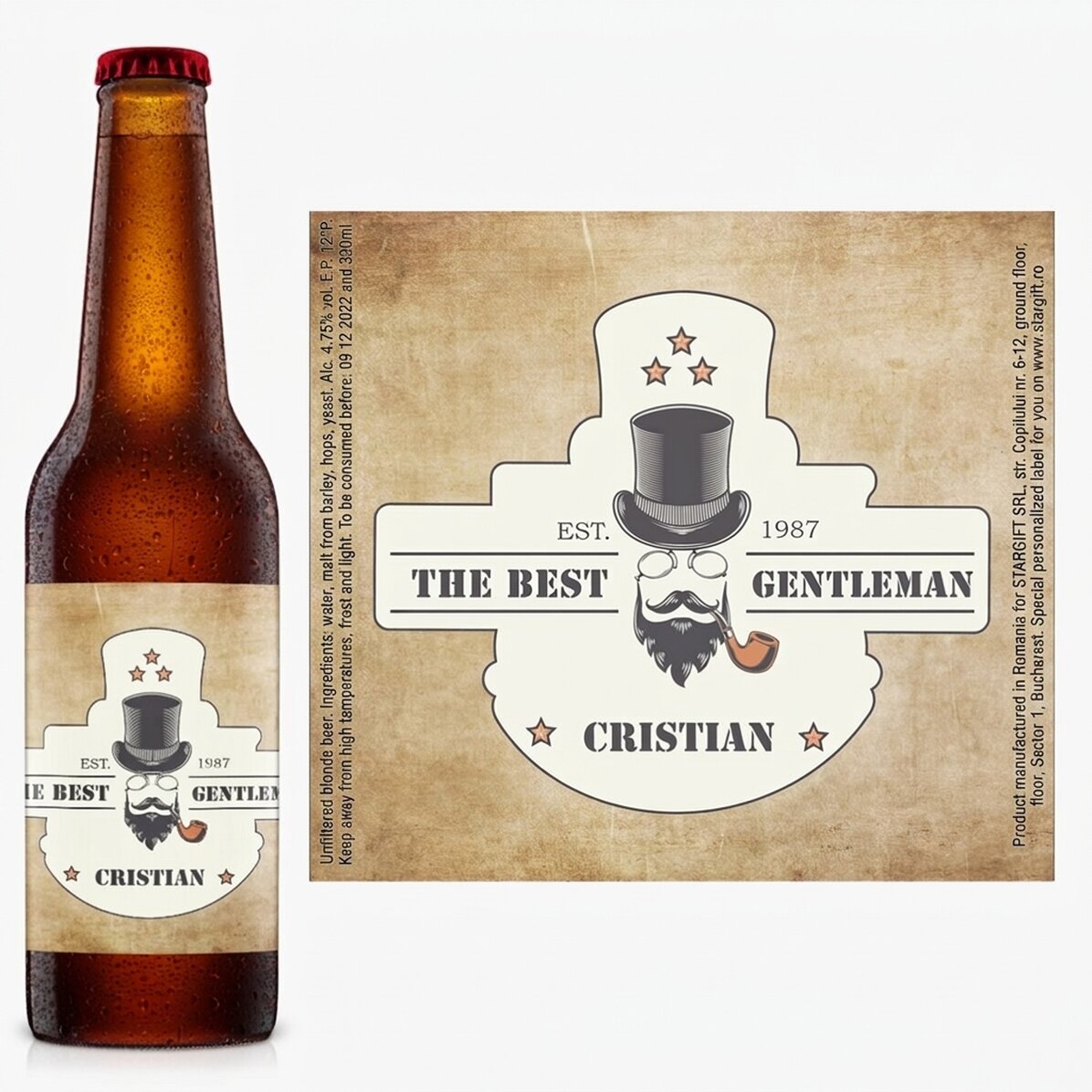 Bier mit individueller Beschriftung – Gentleman