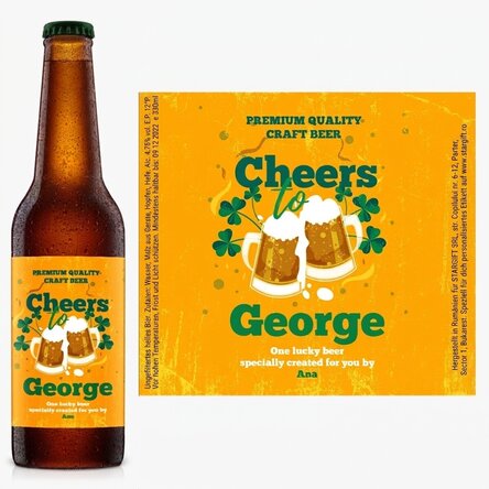 Bier mit individueller Beschriftung – Cheers to...
