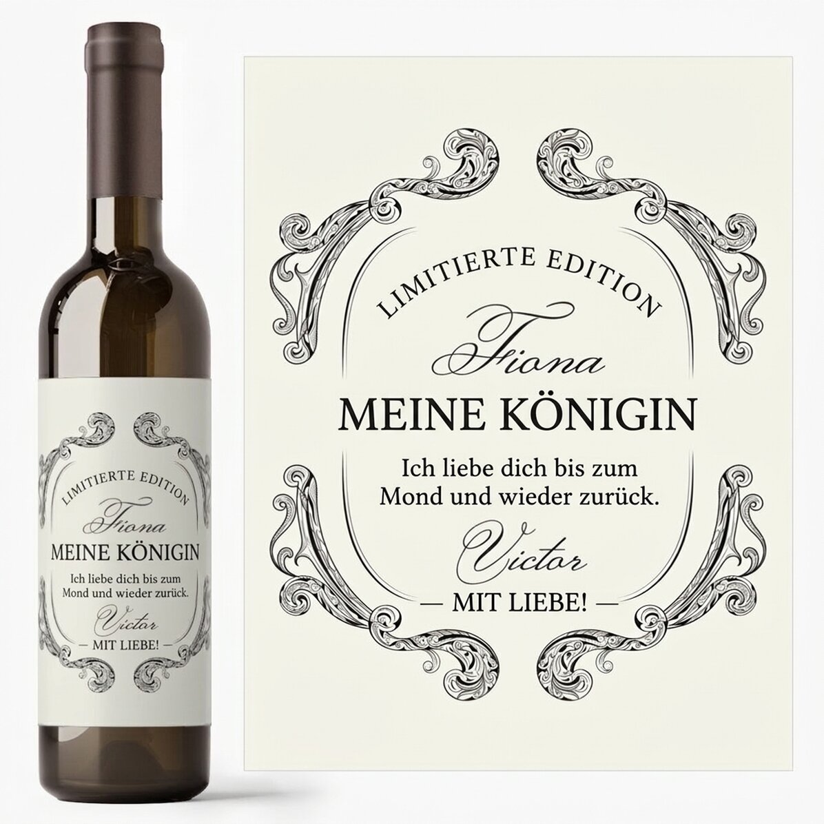 Wein mit individueller Beschriftung – Antique