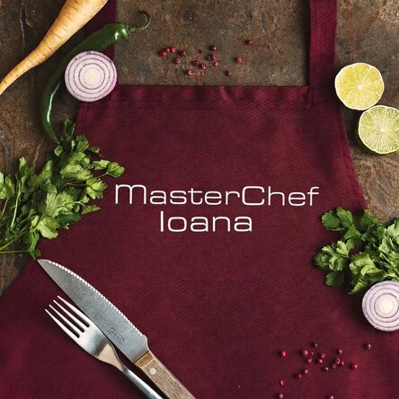 Individuell gestaltete Schürze mit Text – Premium MasterChef