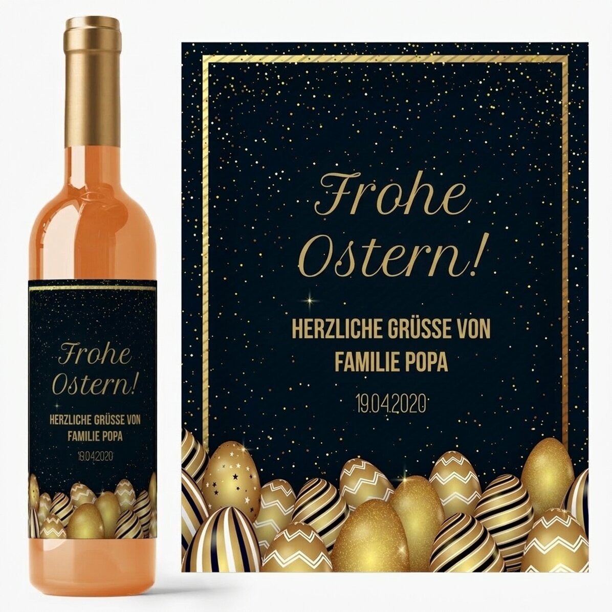 Wein mit individueller Beschriftung zu Ostern