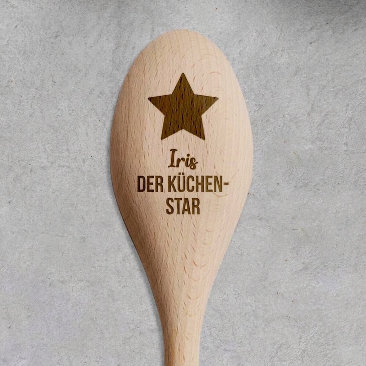 Personalisierter Holzlöffel – Star