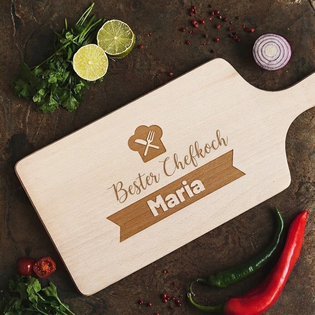 Maßgefertigtes Schneidebrett – Best Chef