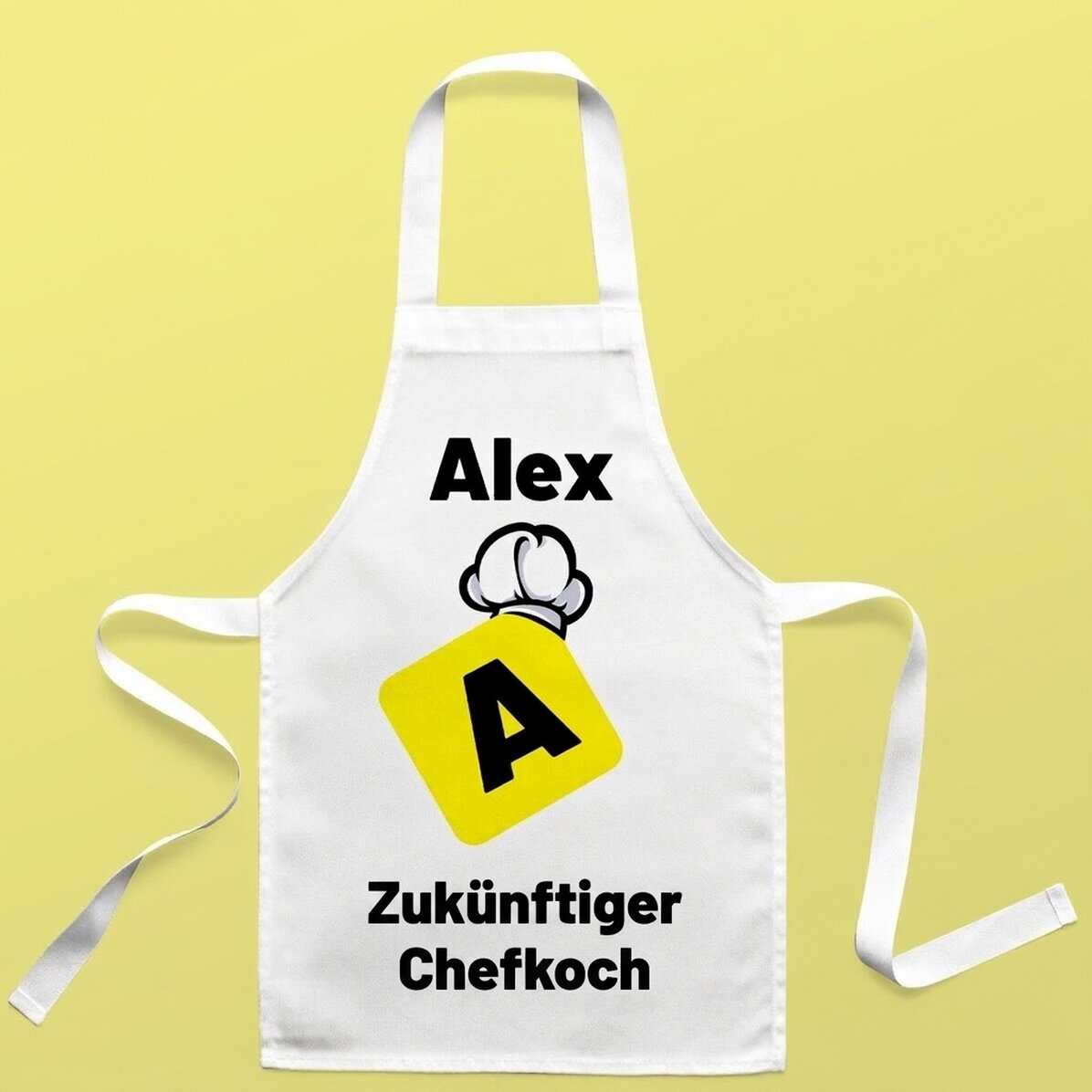 Individuell gestaltete Kindersorte mit Text – „Koch in spe“