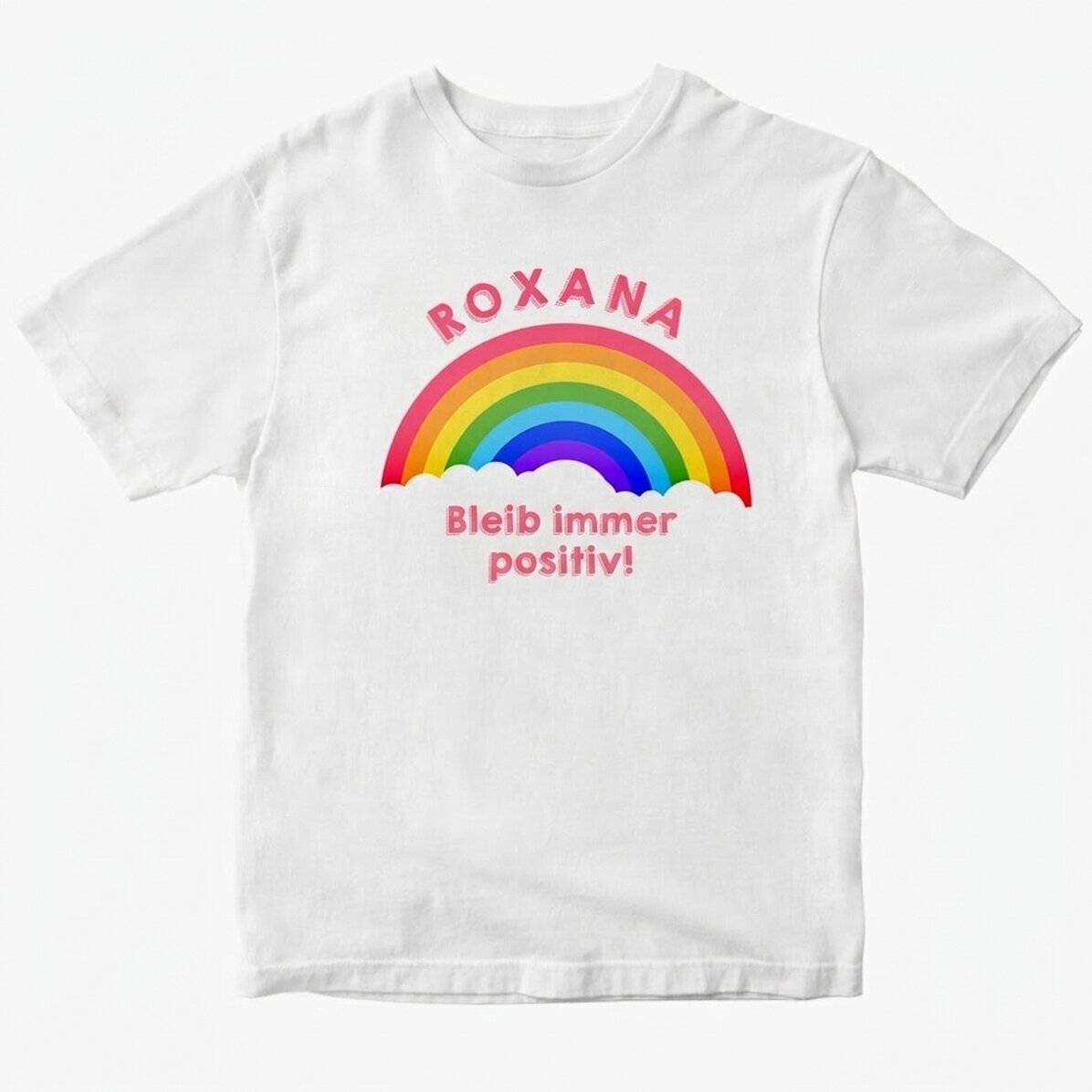 Personalisiertes T-Shirt mit Aufdruck – „Always be positive“