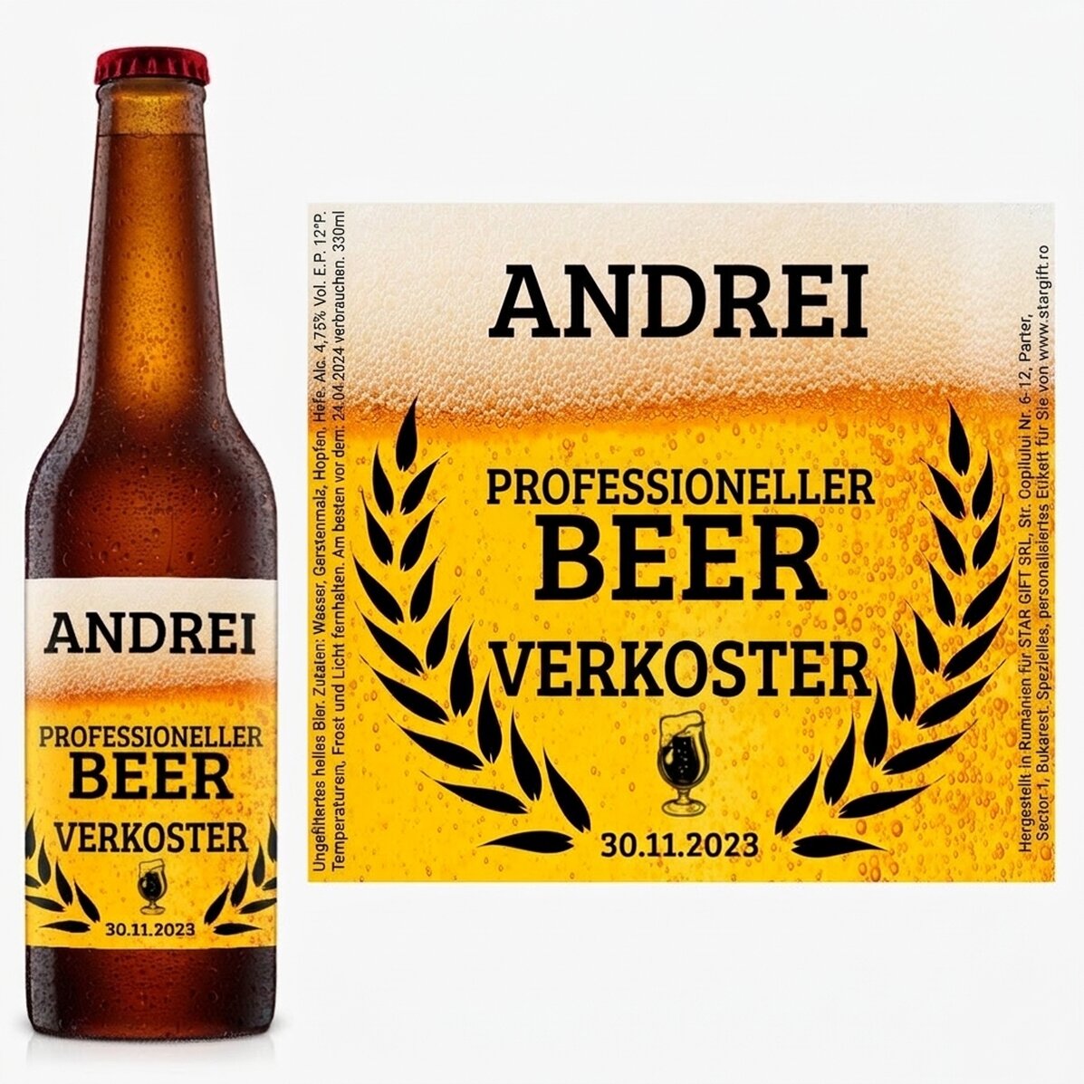 Bier mit individueller Beschriftung – Beer Taster