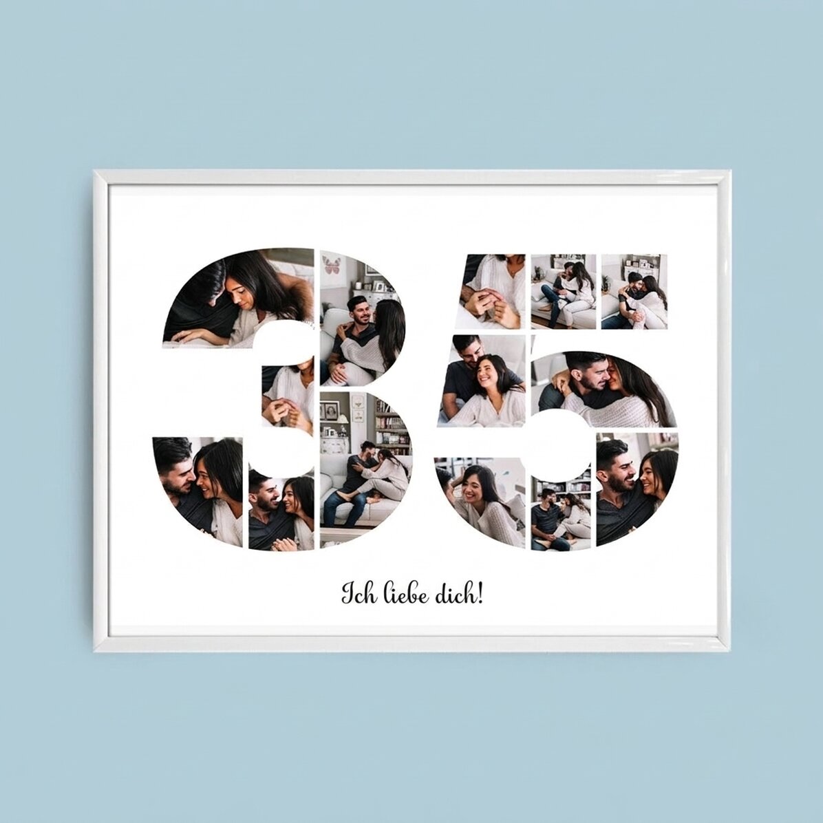Individuell gestaltetes Landschaftsbild mit 14 Fotos, Modell Nr. 35 und Textbotschaft
