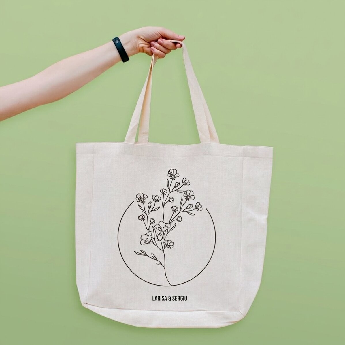 Personalisierte Strandtasche mit Schriftzug – Modell „Mystic“