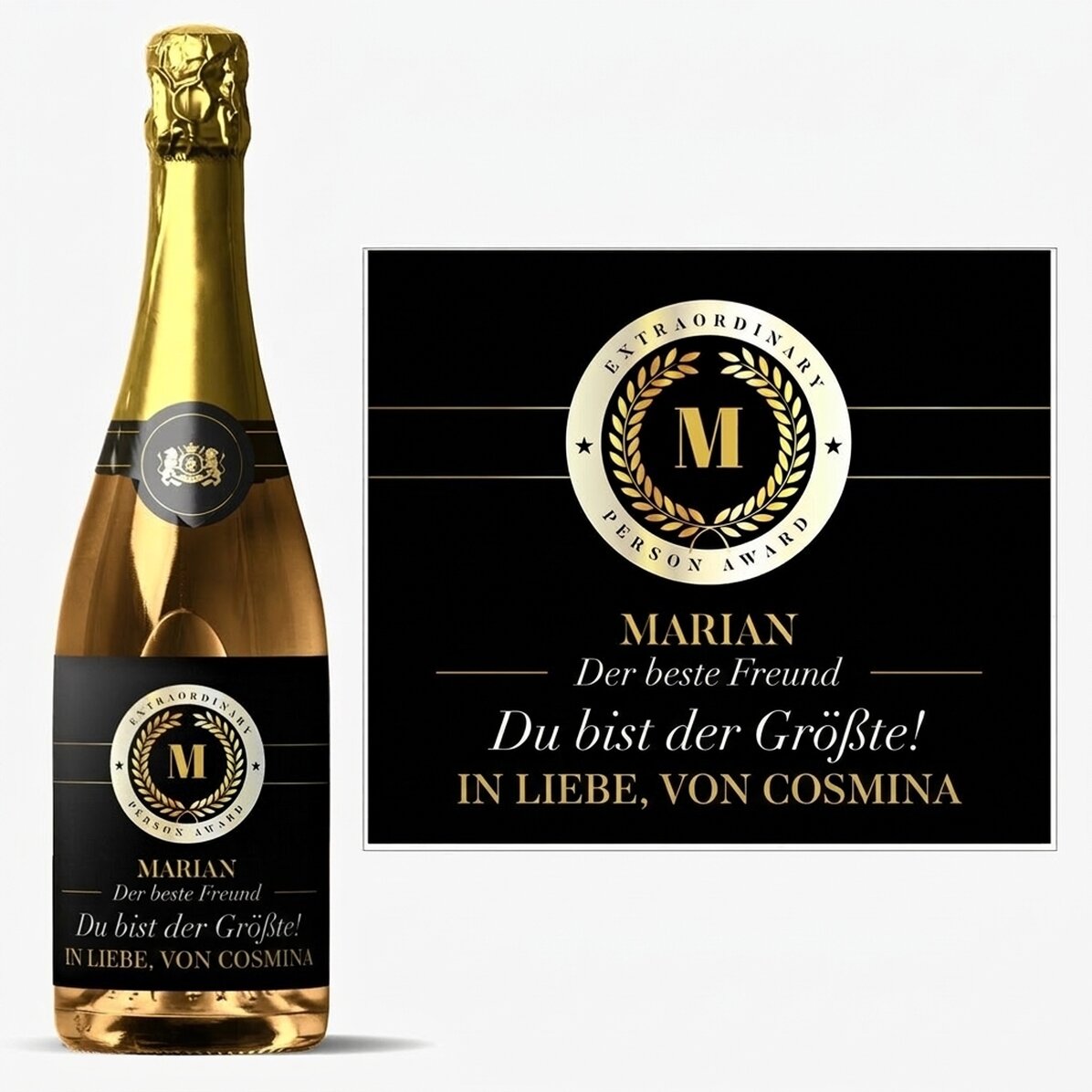 Personalisierter Sekt mit Text – Preis
