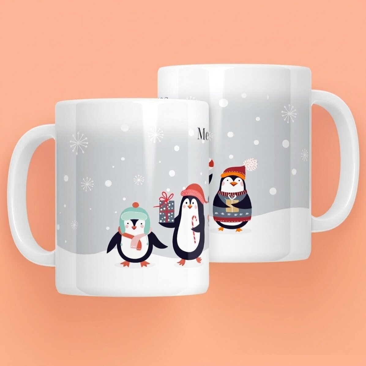 Personalisierte Tasse mit Text – Pinguine