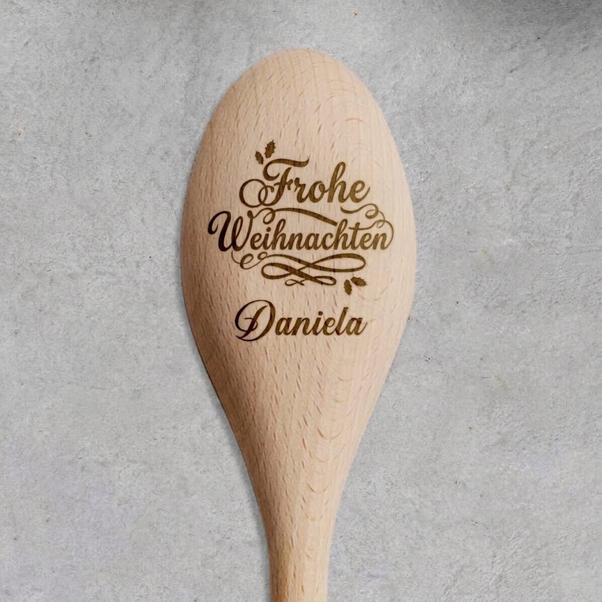 Personalisierter Holzlöffel – Merry Christmas to you