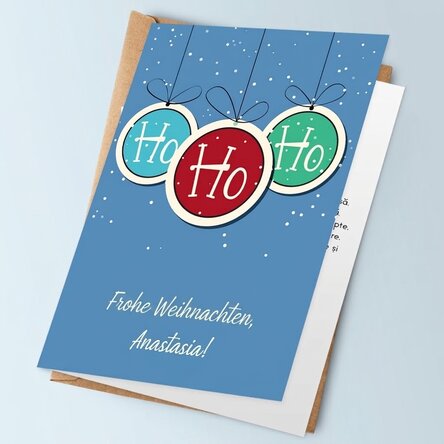 Personalisierte Grußkarte – Globe ho, ho, ho!