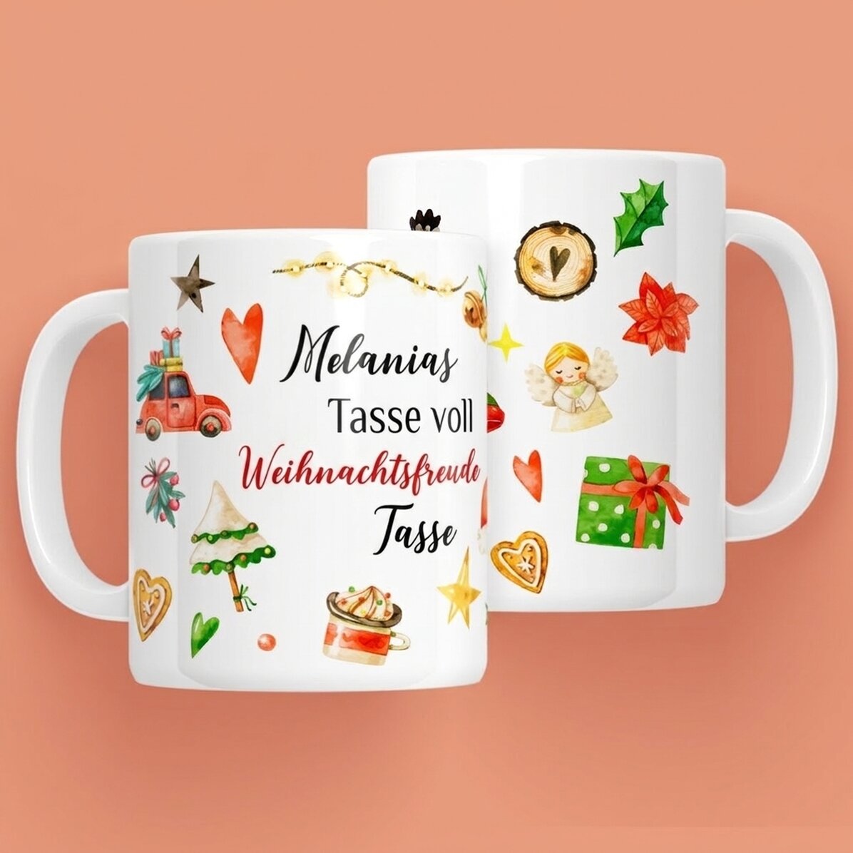 Personalisierte Tasse mit deinem Namen – Christmas Cheer