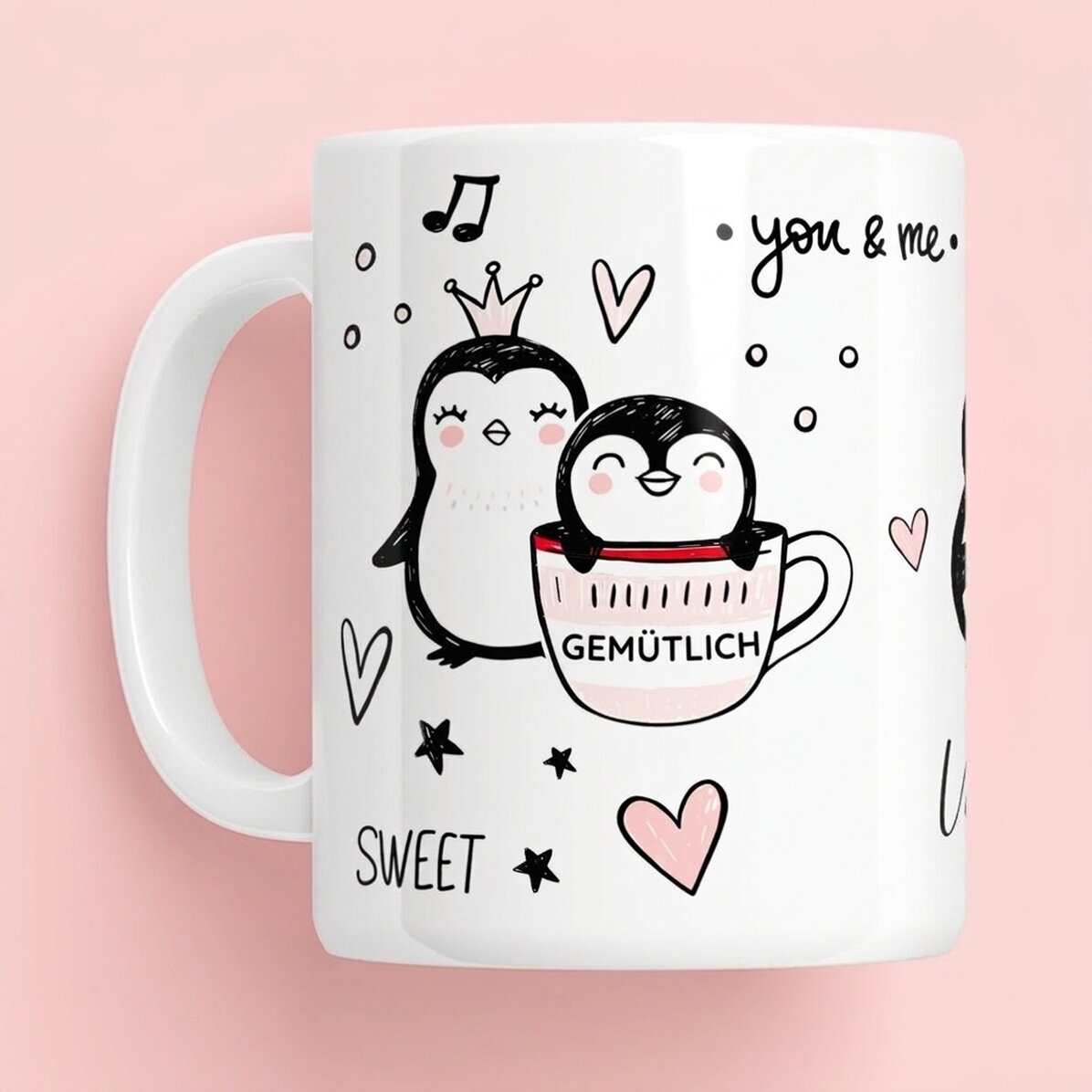 Personalisierte Tasse mit Namen – You & Me