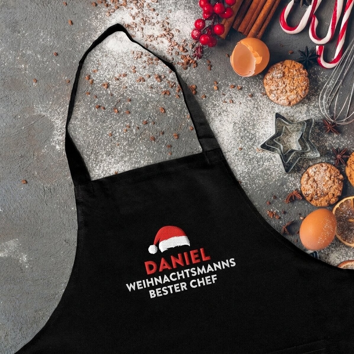 Individuell gestaltete Tasse mit Text – Santa