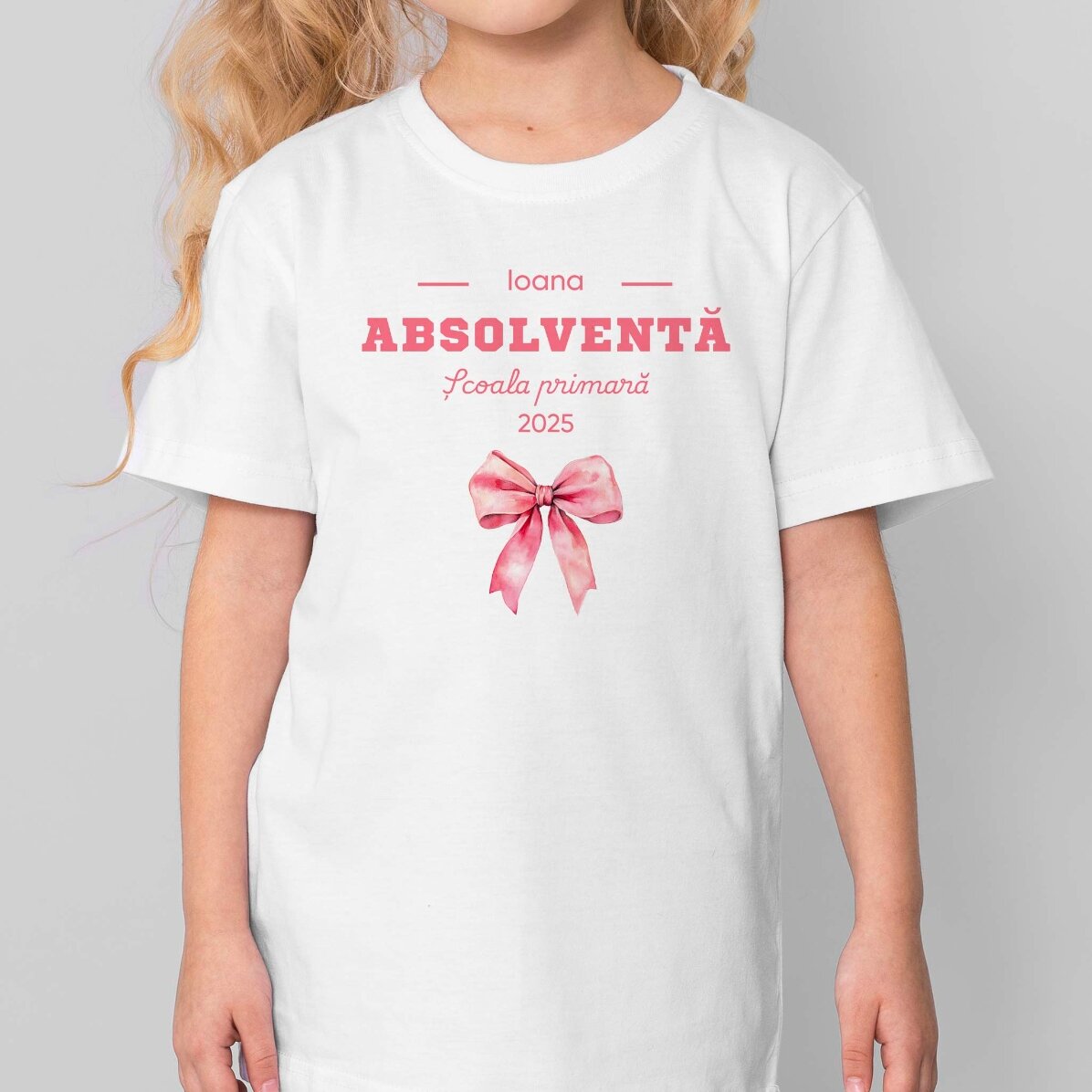 Personalisiertes Baumwoll-T-Shirt für Kinder mit Aufdruck – Absolventa