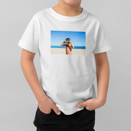 Baumwoll-T-Shirt für Kinder, individuell gestaltet mit einem Querformat-Foto